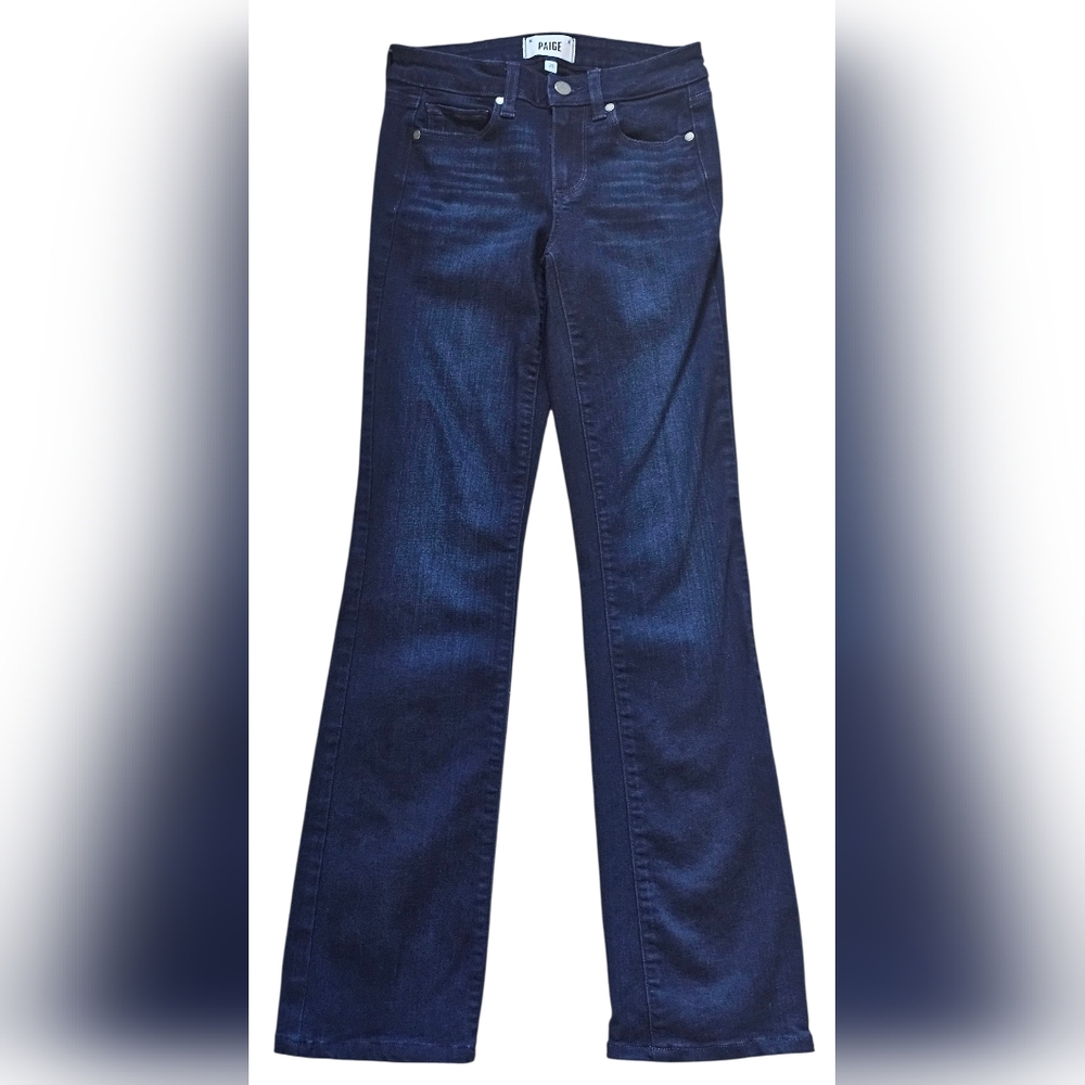 PAIGE Dark Blue Boot Cut Jeans